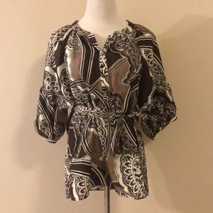 Banana Republic Brown white tunic